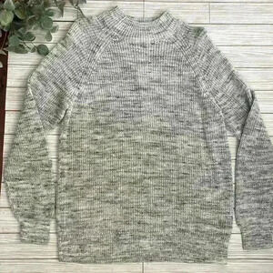 NWT Caslon mock neck long sleeve space dye pullover sweater